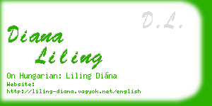 diana liling business card