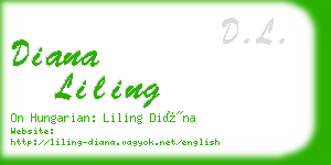 diana liling business card